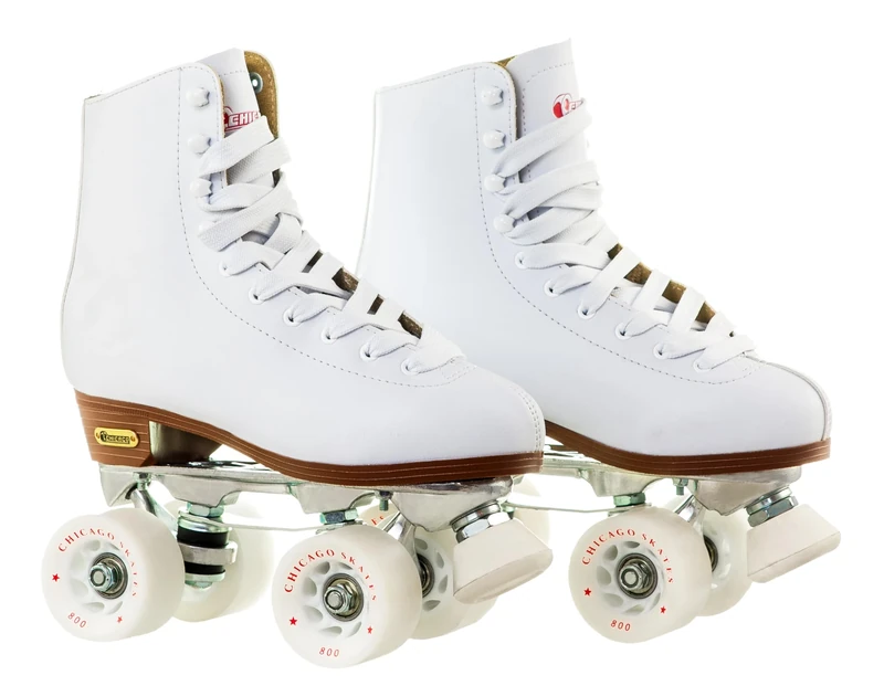 Chicago Women's Leather Lined Rink Roller Skate, White