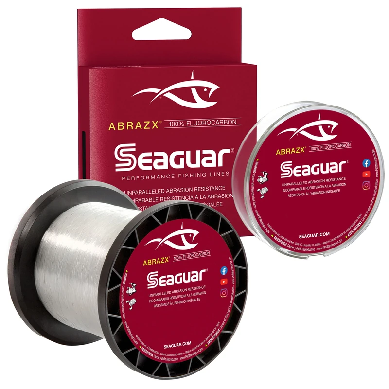 Seaguar 25AX200 Abrazx 100% Fluorocarbon 200 Yard Fishing Line (25-Pound), Clear