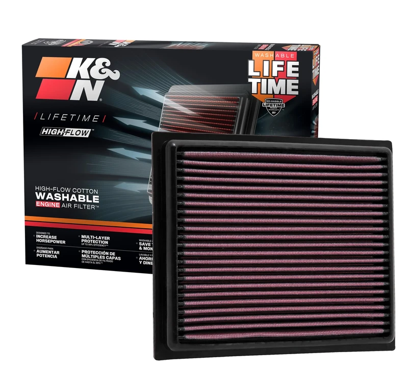 K&N 33-2435 Replacement Air Filter, Heather Red