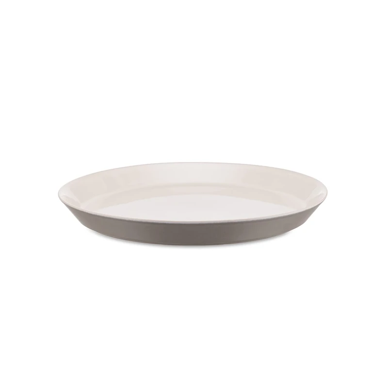 Alessi Tonale Flat Plate, Light Grey, Set of 4 Pieces