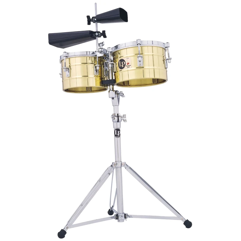 LP Latin Percussion Timbales Tito Puente Timbalitos Brass 9 1/4" + 10 1/4" LP272-B