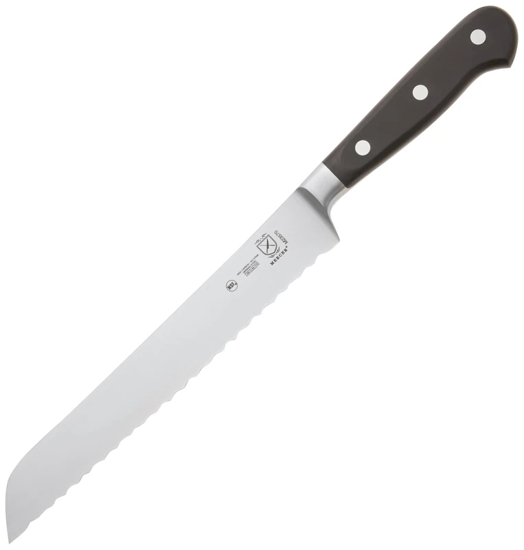 Mercer Culinary M23570 Renaissance Forged Bread Knife, Stainless Steel, Black, 8-Inch