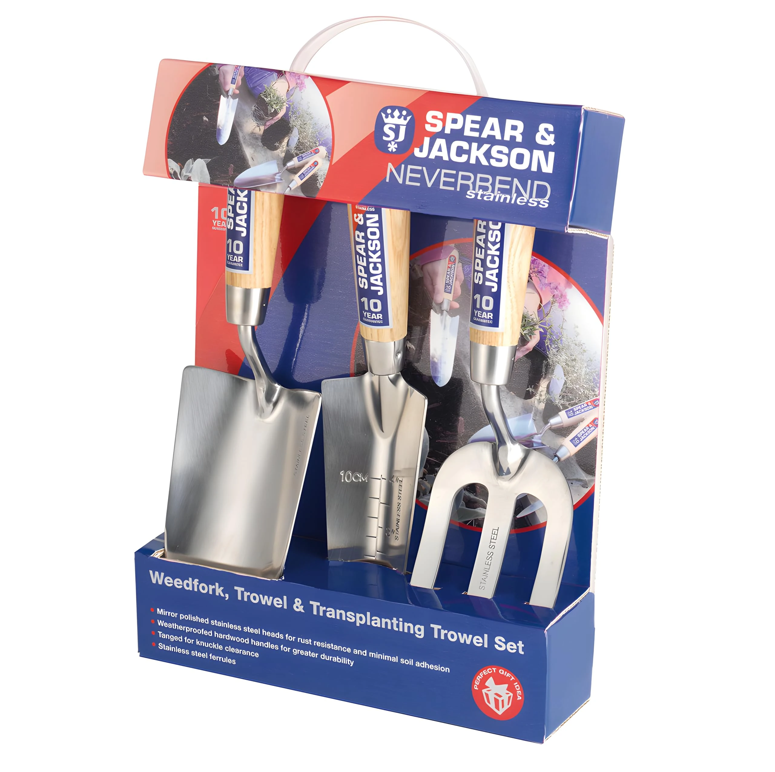 Spear & Jackson 3056GS Neverbend Stainless 3 Piece Gift Set, Silver