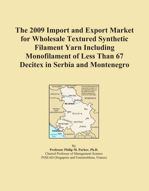 2009 Import Export Market Synthetic Filament Yarn Serbia Montenegro