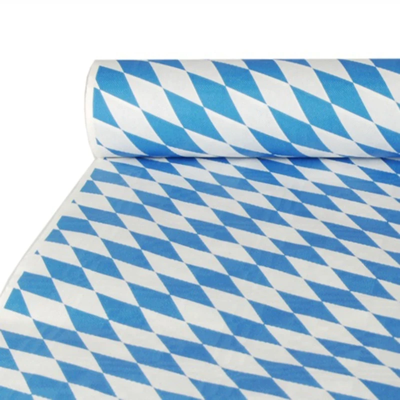 Papstar 12543 Cardboard Paper Table Cloth with Damask Embossing 20 x 1/10 x 1 m/Bavarian Blue