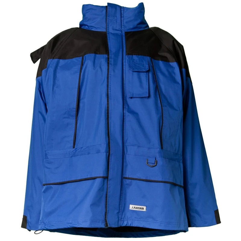 Planam Twister 3-in-1 Hooded Jacket with PVC Coating Assorted Colours, - Blue / black, X-Small