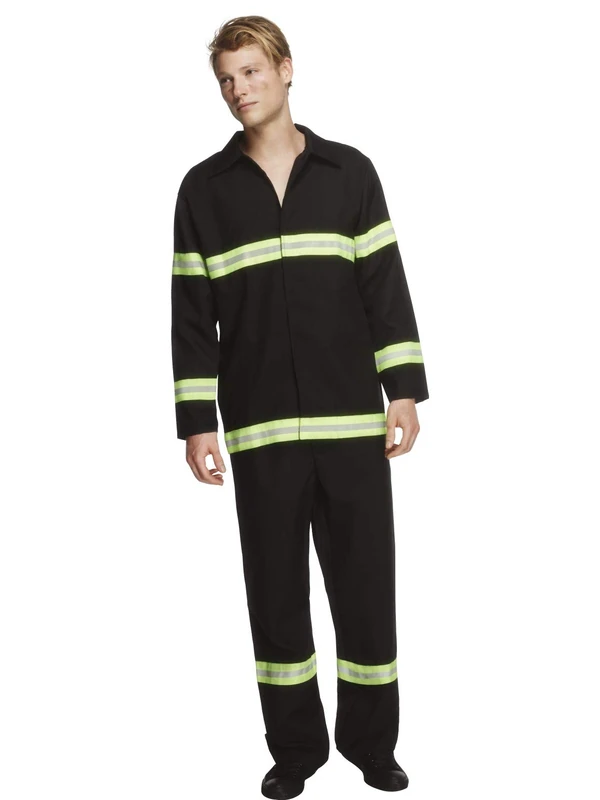 Smiffy's Costume Team Leader Fireman, Black, L - Size 42-44