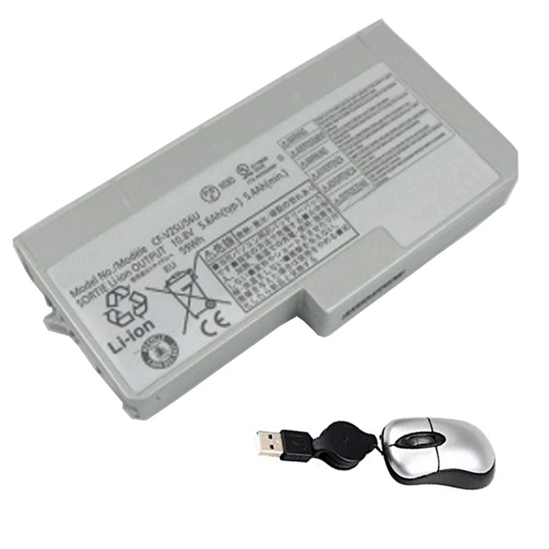 amsahr CFVZSU56U-05 Replacement Battery for PANASONIC CFVZSU56U, CF-F8, CF-VZSU56U - Includes Mini Optical Mouse ()