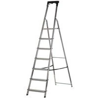 ABRU 74107 "Pro Master 7" Tread Step Ladder - Silver
