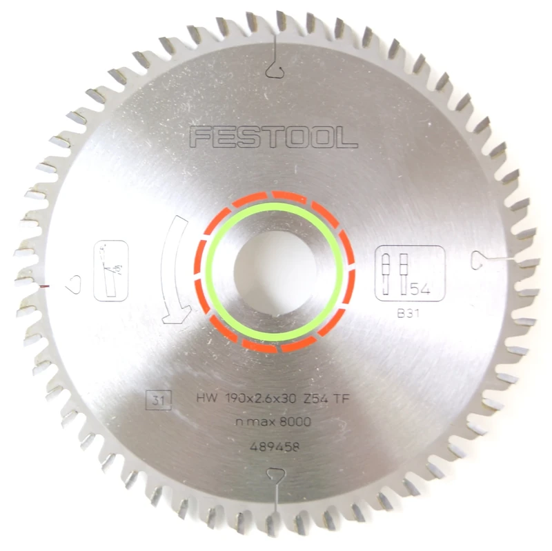 Festool 489458 Laminate Saw and Solid Surface Blade with 54 Tooth