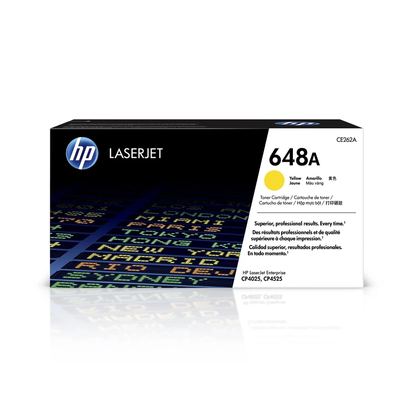 HP CE262A 648A Original LaserJet Toner Cartridge, Yellow, Single Pack