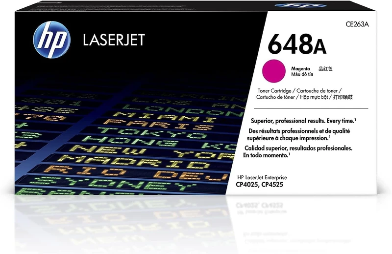 HP CE263A 648A Original LaserJet Toner Cartridge, Magenta, Single Pack