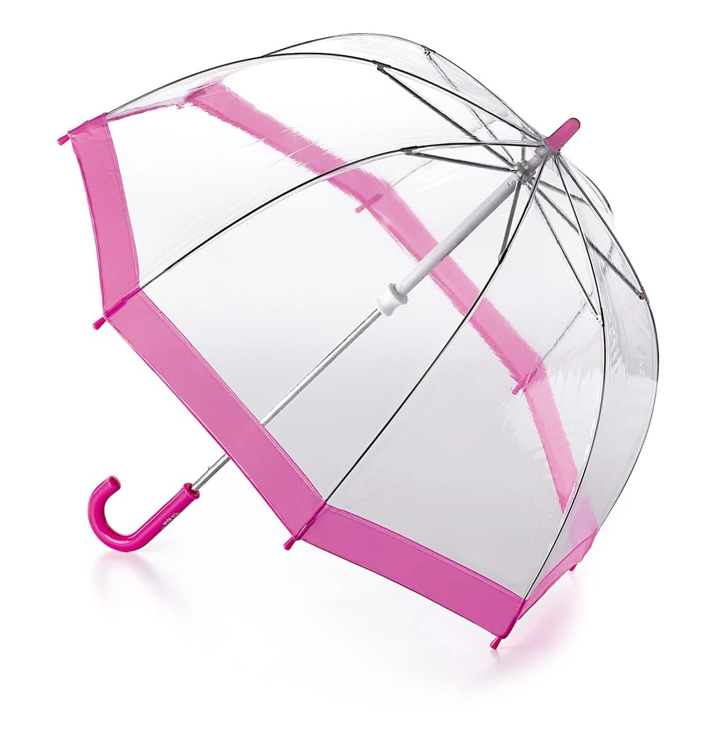 Fulton Funbrella Birdcage Kids Umbrella Pink Trim, Medium