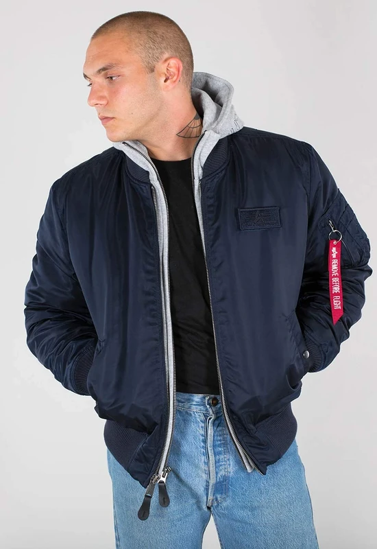 Alpha Industries MA-1 D-Tec Bomber Jacket for Men Rep.Blue