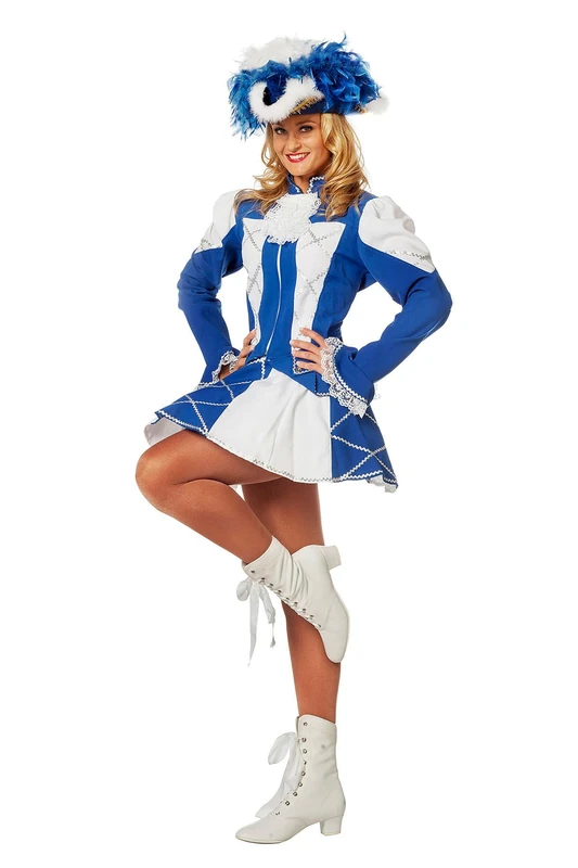 WILBERS & WILBERS 4370 Women's Dance Mariechen Costume, Jacket and Skirt, Sparkling Mariechen Outfit for Carnival, Guard Uniform