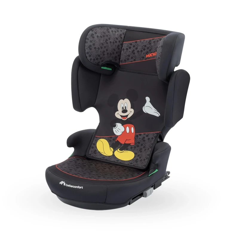 Bebeconfort Disney RoadFix i-Size, Backrest Booster Car Seat, 3.5-12 Years, 100-150 cm, Mickey Mouse, Foldable, Lightweight, 4.4 kg, 14 Headrest Positions, Authentic Mickey
