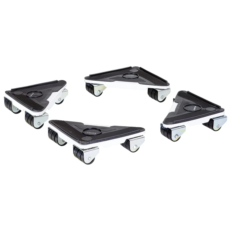 WAGNER moving dollys set of 4 MM 1191 I anti-slip loading surface I 17 x 17 x 23 cm - ideal for bulky goods I load capacity 250 kg I very strong I steerable I protected load - 20119104