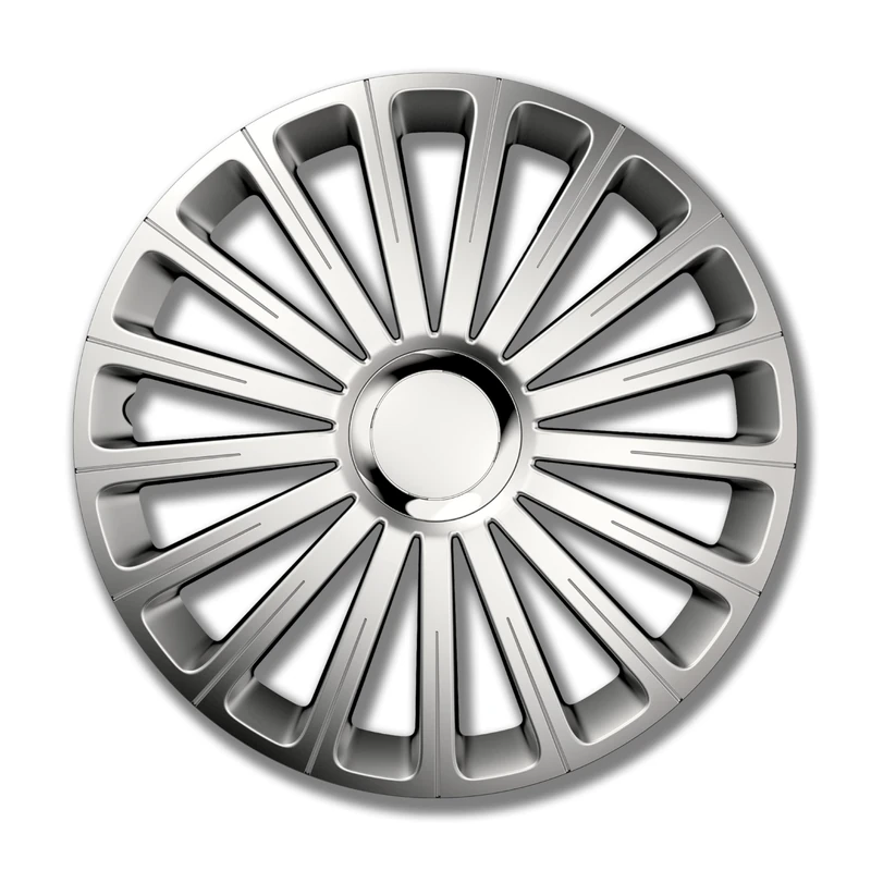 Petex Radical Pro RB535116 Wheel Trim 16 Inch Double-Lacquered with Chrome Ring ABS Plastic in Box Silver - Set of 4 - Image 1