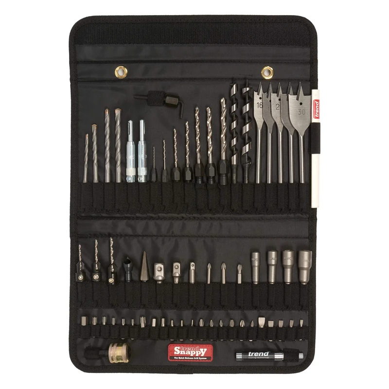Trend Snappy Complete Drill Bit and Tool Set, 60 Piece Tool Selection Set with Assortment of Quick Release Drilling & Screwing Tools, SNAP/TH2/SET