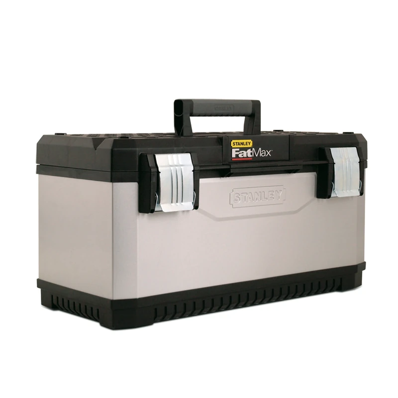 STANLEY FATMAX Deep Toolbox Storage Organiser with Heavy Duty Metal Latch, Removeable Unit, 23 inch, 195616