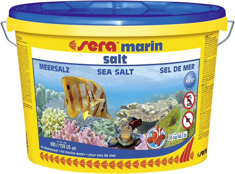 sera Marine Aquarium Sea Salt 20Kg coral reef invert fish tank for 600 lt