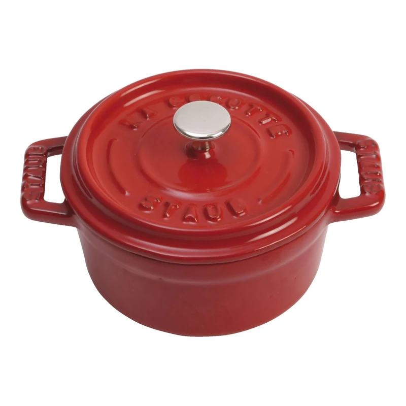 Staub Mini Cocotte, Induction Suitable, Cast Iron, Cherry Red, 10 cm, 13 x 10 x 7 cm, 1 unit