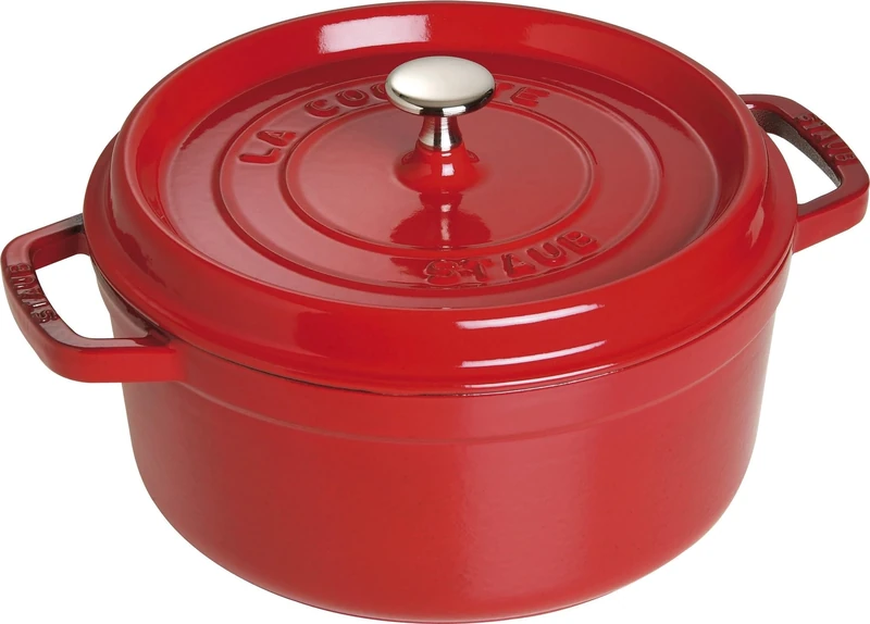 STAUB Cast Iron Roaster Cocotte 24 cm Cherry Red - 3.8L Enamel