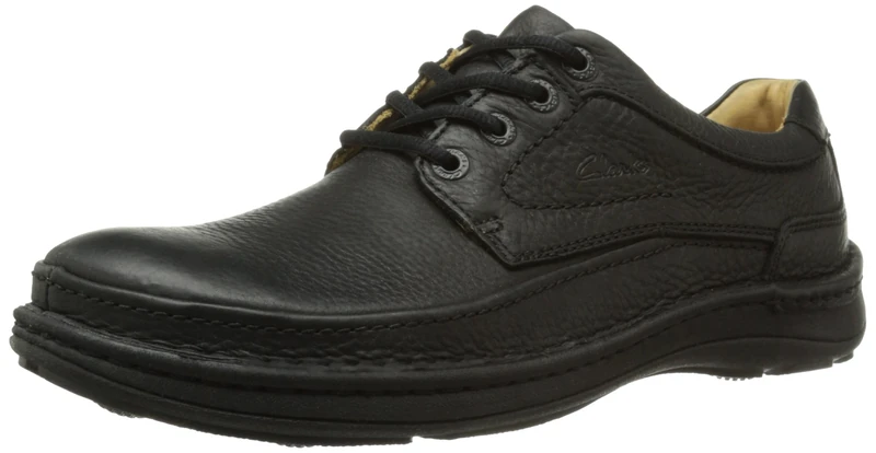 Clarks Men's Nature Three Derbys,Black Leather, 10 UK