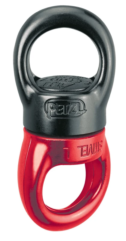 Petzl P58 L Ball Bearing Swivel, Large, Black/Red