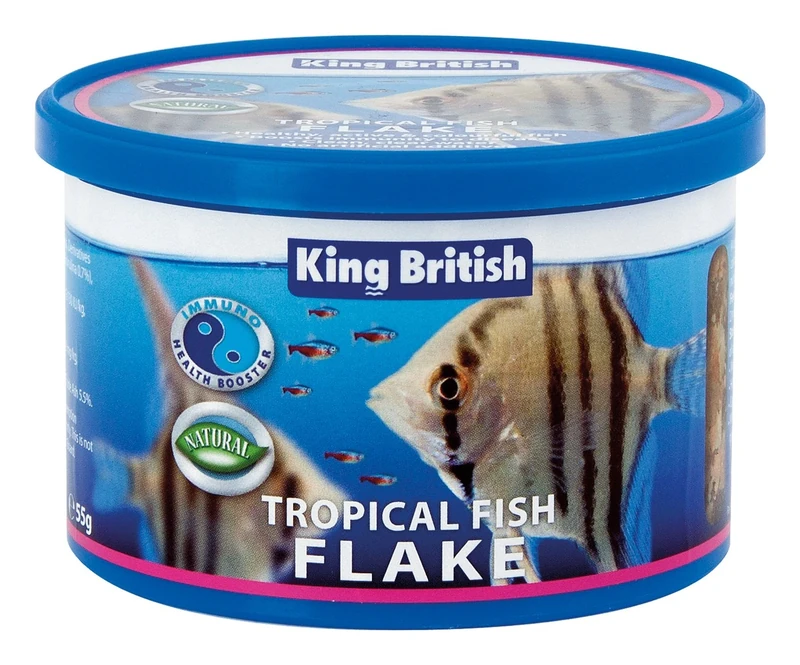 King British Tropical Flake Food (Size: 55g), One Item