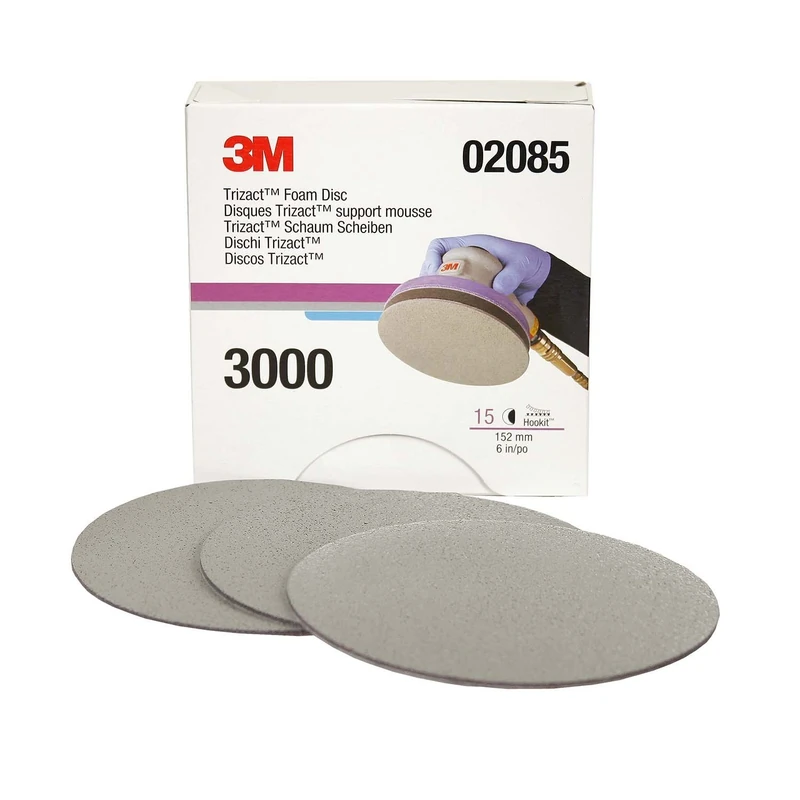 3M Hookit Purple Finishing Film Abrasive Disc 260L, 150 mm, 15 Hole, P1000, 51157