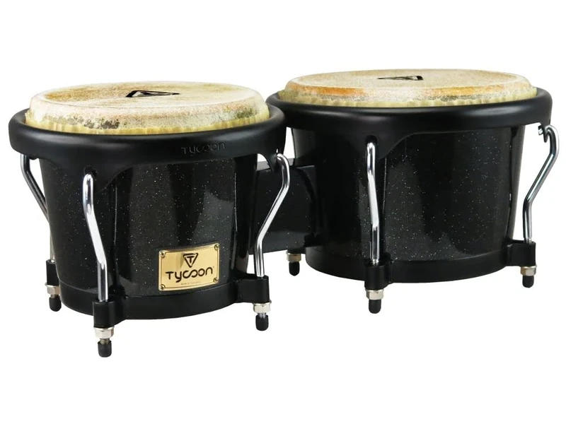Tycoon Percussion TB-80BMB Artist Series 7" & 8½" Bongos Metallic Black