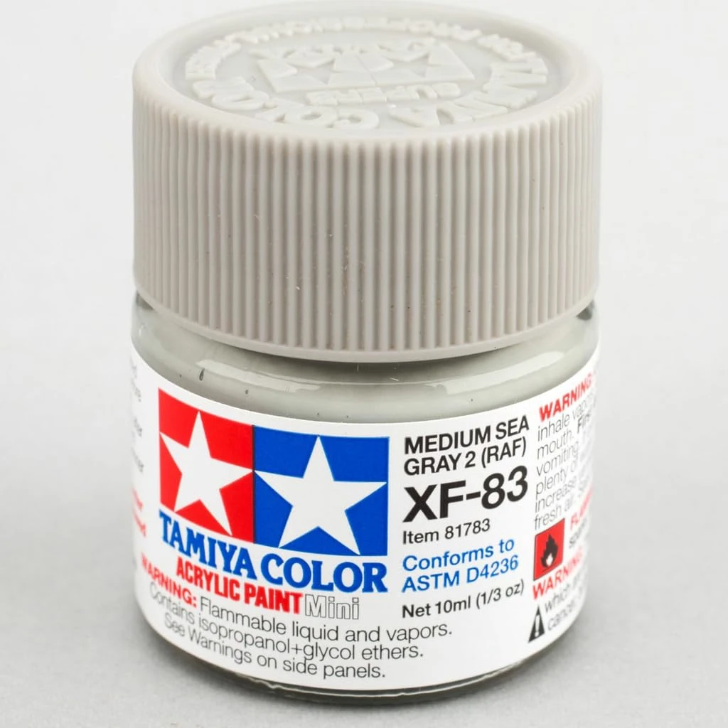 TAMIYA Acrylic Paint 10ml - XF-83 RAF Medium Sea Grey 2 - Model Paint Humbrol