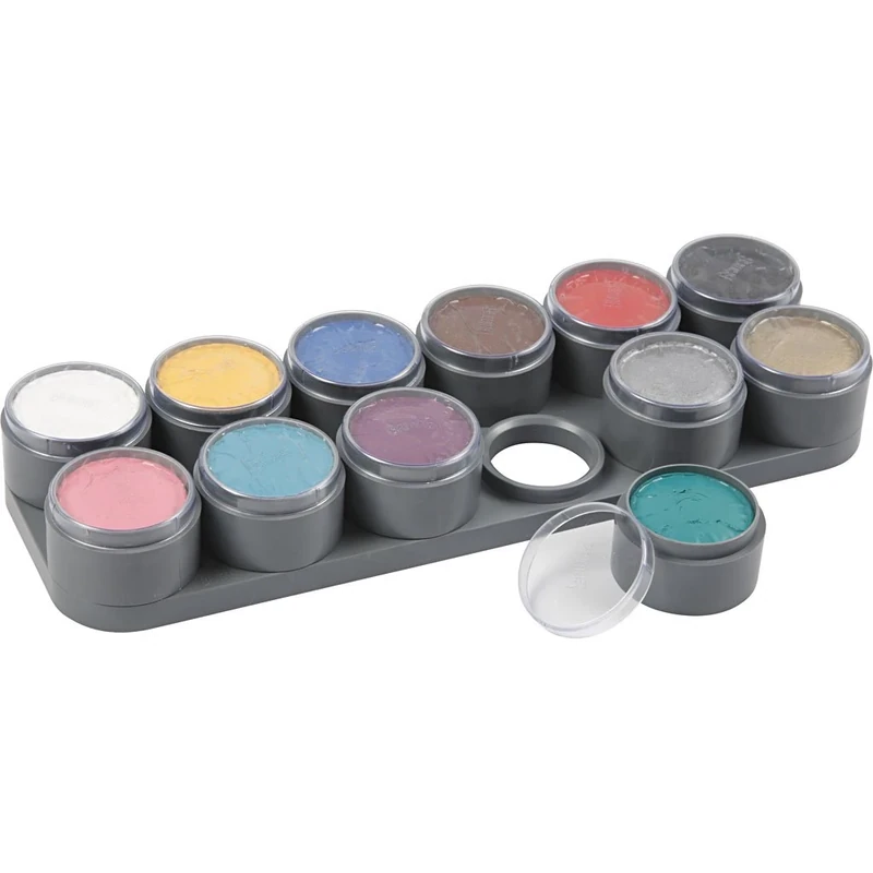 Water-based Face Paint Palette, asstd colours, 12x15ml - Image 1