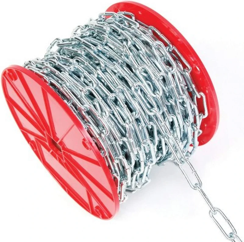 Koch 721926 Coil Straight Chain, Trade Size 2/0 by 100 Feet, Zinc Plated