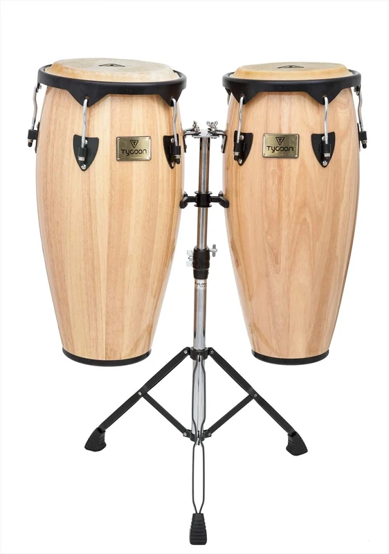 Tycoon Percussion STC-BN/D Supremo Series Conga Set, Natural, 10 and 11-Inch