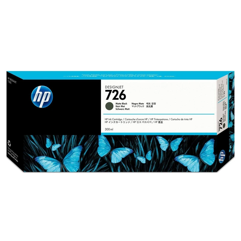 HP 726 - CH575A - 1 x Matte Black - Print cartridge - For DesignJet T1200, T1200 HDMFP, T1200ps, T1300 ePrinter, T1300ps ePrinter