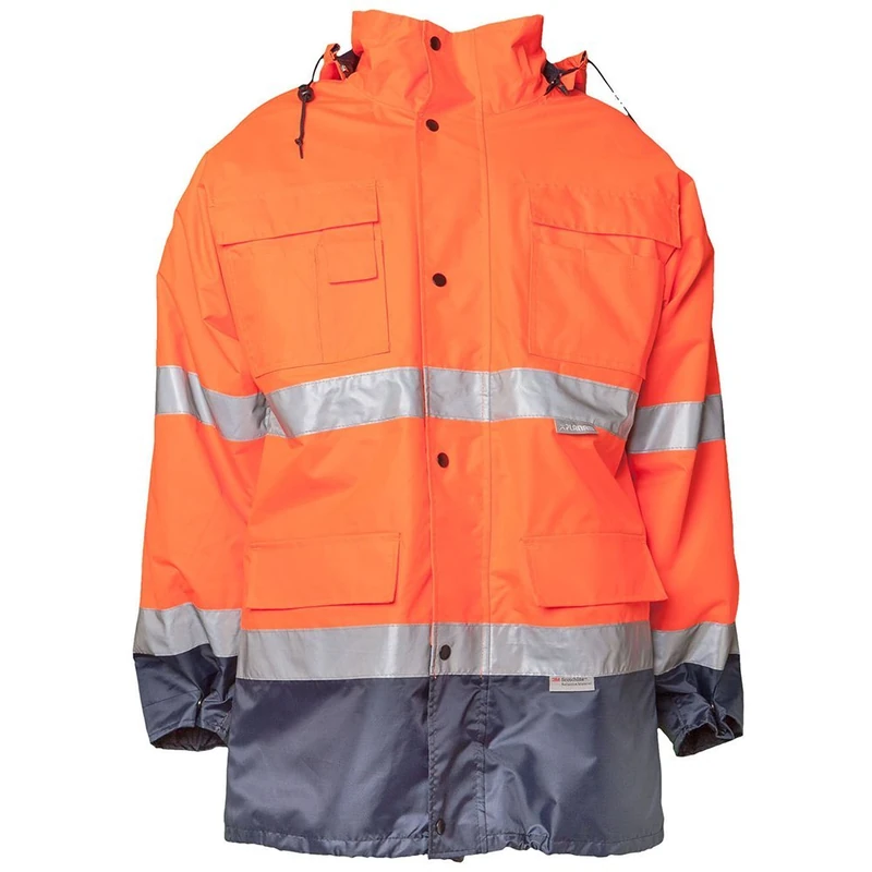 Planam 2056052 Size Large "High Visible" Parka - Orange/Marine Blue - Image 1