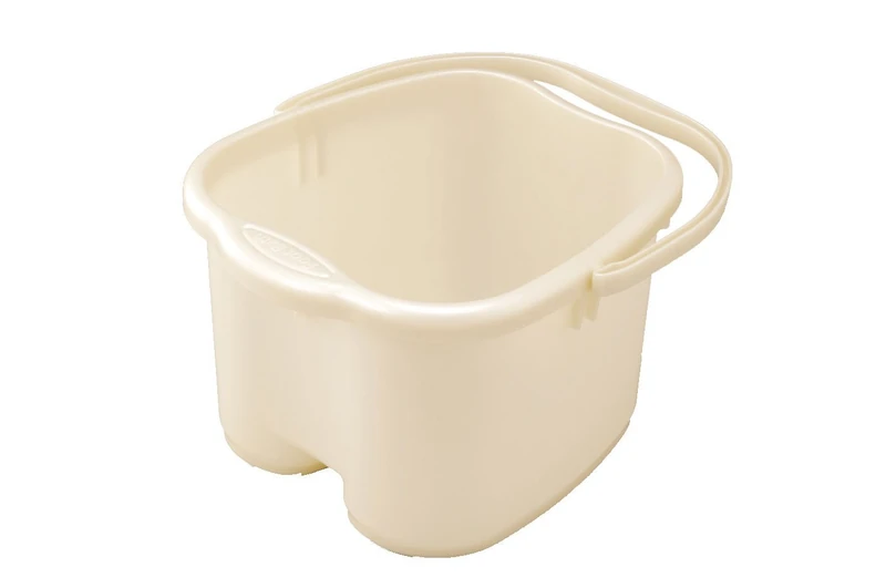 Inomata Pearl Foot Detox Massage Spa Bucket, White - Image 1