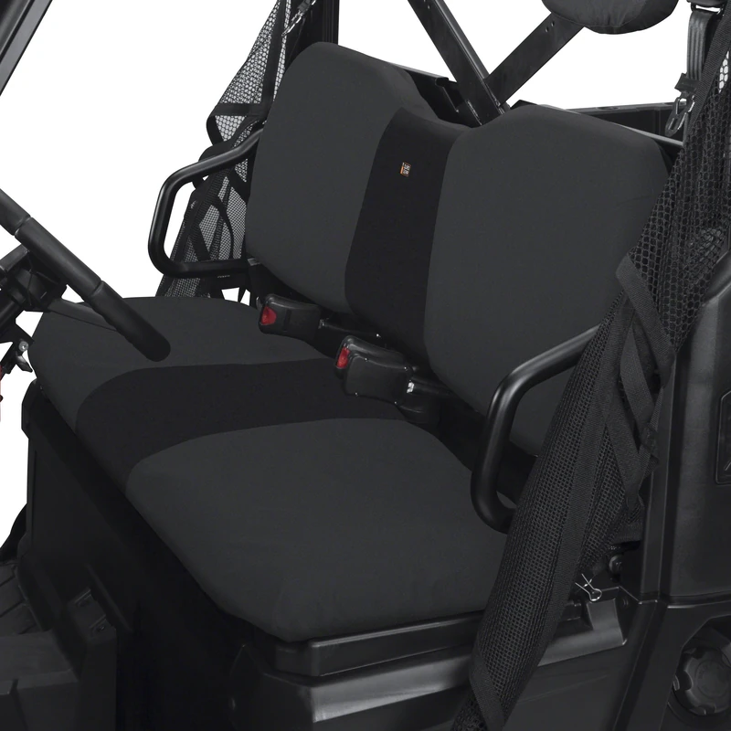Classic Accessories QuadGear UTV Bench Seat Cover, Fits Polaris Ranger Full Size, 800, 6x6 800, Diesel (2015 models and older), Black