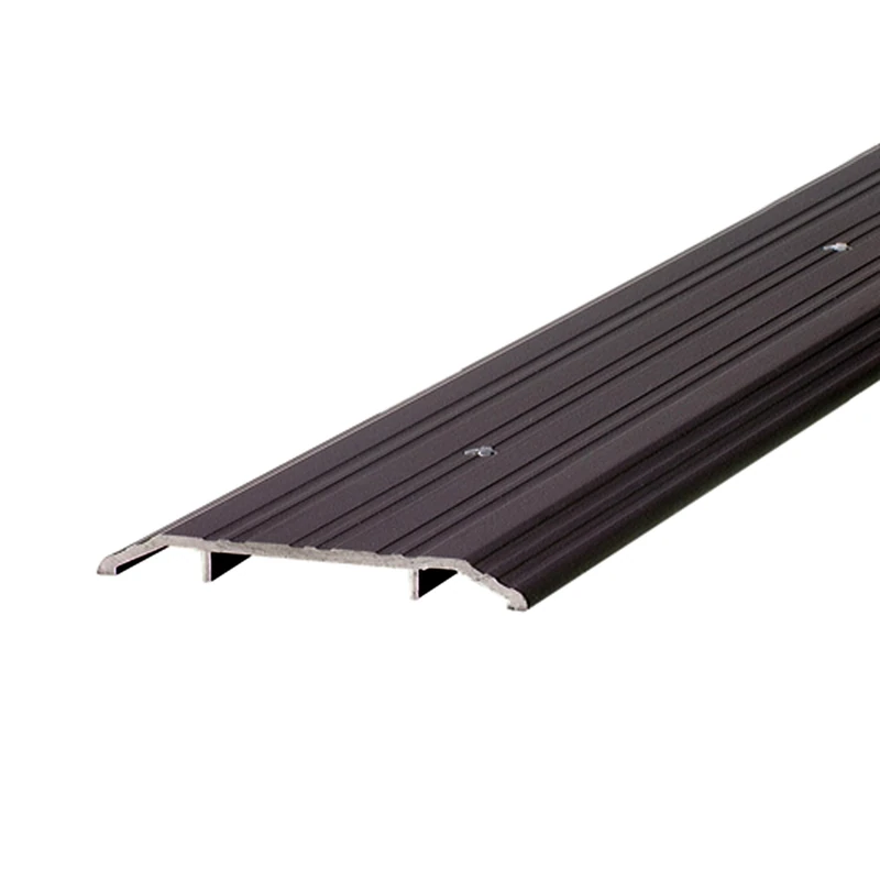 M-D Building Products 68346 M-D Ultra Fluted Saddle Threshold, 36 in L X 5 in W X 1/2 in H, Aluminum, Bronze, Oversized, Extra Large, Medium, Large - Image 1