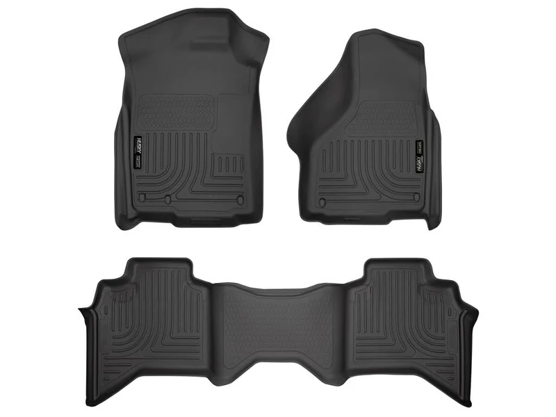Husky Liners - Weatherbeater | Fits 2002-2008 Ram 1500 Quad Cab; 2003-2009 Ram 2500/3500 Quad - Front & 2nd Row Liner - Black, 3 pc. | 98031