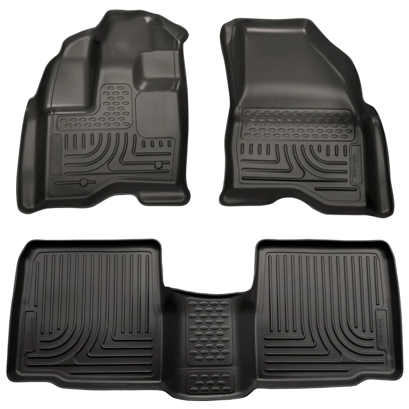 Husky Liners Weatherbeater Series | Front & 2nd Seat Floor Liners - Black | 98701 | Fits 2010-2019 Ford Taurus 3 Pcs