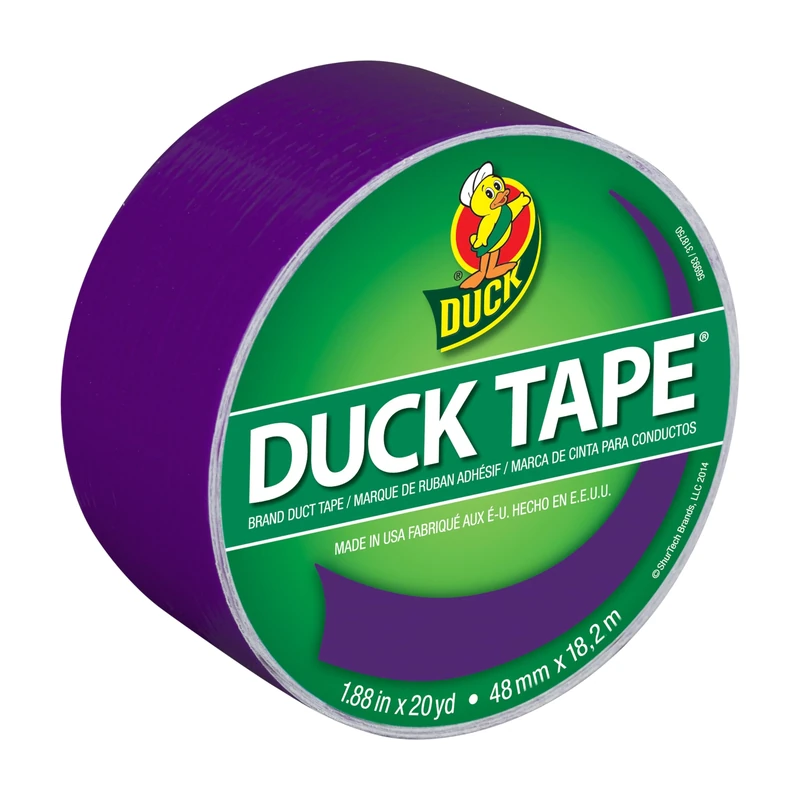 Duck Tape Solid Colours Purple. Repair, craft, personalise, decorate and educate - 48mm X 18.2m