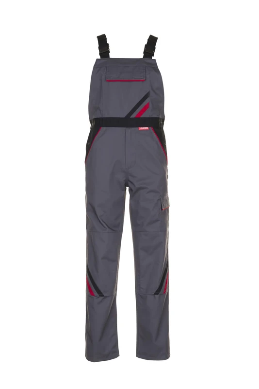 Planam 2332042 Size 42 "Highline Dungarees - Slate/Black/Red