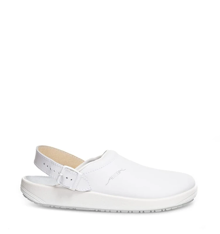 Abeba 9200-36 Size 36 "Rubber" Occupational-Clog Shoe - White