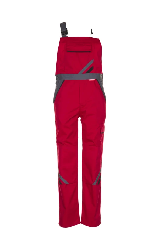 Planam 2336038 Size 38 "Highline Dungarees - Red/Slate/Black