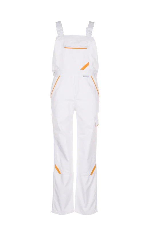 Planam 2337118 Size 118 "Highline Dungarees - Pure White/Yellow