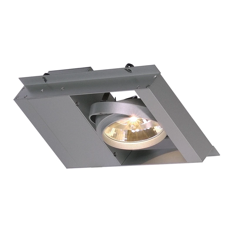 SLV 1er QRB MODUL for AIXLIGHT Pendant System, Silvergrey, max. 100W, cardanic, 60°, Aluminium
