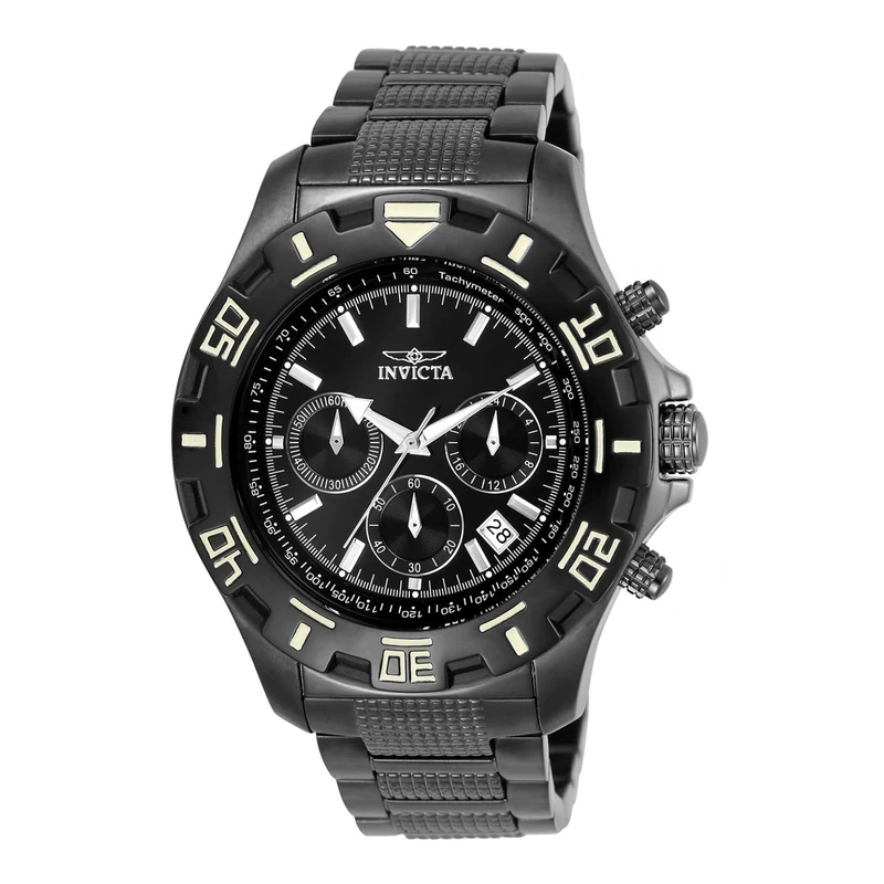 Invicta Specialty 6412 Men's Watch - Waterproof - Analogue - Quartz Movement - stainless steel with Black dial - 46mm